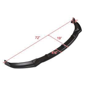 Spec-D Tesla Model 3 Glossy Black Polypropylene 3PC Bumper Lip 2017 – 2023